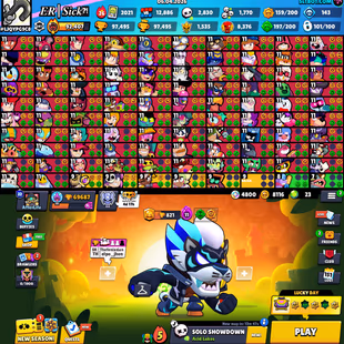 Almost Max Account [] Trophy 69K [Max Brawler 82x] [] All Brawler Unlock [] Hyper 78x [] Skins-368x-Profile-430x-Icons - Image 1