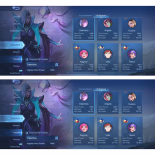 MOONTON | LV 86 | DM 167 | SANRIO FLORYN - LUCKYBOX KARINA - COVENANT LESLEY - CC NATA | HERO 84 | SKIN 179 | BP 16K - Image 4