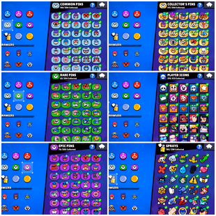  101/101 BR | 200 GEMS | 62.4K TROPHY | 39 MAX [ 29 HYPERCHARGED ] | 285 RARE SKINS | 37 MAX RANK BRAWLERS  - Image 5