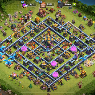 PREMIUM 14 [11K GEMS] | TH13 MAXED | HEROS 76-76-50-50-27 | 736 CWL | GOOD EQUIPMENTS | XP-141 | NC-FREE | DARK-BLUE WAL - Image 2