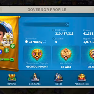 61M - Vip 13 - 5  Commanders - 34 Passport  - 5K Gems  - 1 skin house - 2 Farms - Image 3