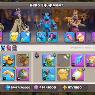 🔥Xp-218🔥 || Th17 || High Quality Epic Equipment || Heroes 81-85-63-69-48 || Nc 1k Gems || 6 Builders || Cheapest - Image 4