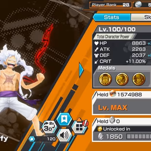 [4129][IOS+ANDROID] 7 EX META - Light Luffy + Blackbeard + Kaido + Kizaru +Kuzan + Shanks +Zoro, Support 145, Good Medal - Image 4