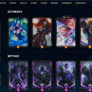 SEVER [ EUW ] -324 LVL  - SLIVER II - 249 SKINS - FULL CHAMP [ 140666 BE - 1048 RP ] - FULL ACCESS - Image 1