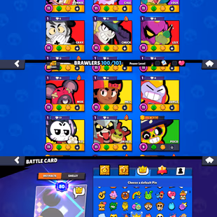 95k TROPHIES 🌟 GOLDEN SHELLY 🌟60 MAX POWER BRAWLER | 100 BRAWLER UNLOCK | 44 HYPERCHARGE | 307 SKIN | INSTANT DELIVERY - Image 4