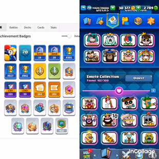 RareCrl Emote and Royal Ghost Gem Emote | Level 70Crl 20 Win 2019 |3x Ladder Ranks Top 391 |Level 16 Cards 9| 162 emotes - Image 3