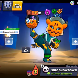  STAR BUSTER SHELLY SKIN 75 Brawlers 6 Hypercharged 10 TOTAL MAX 21000 Trophies  150 Skins  Mythic Skins  I - Image 1