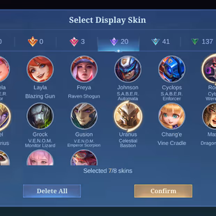 MLBB | mp LOL | LVL 74 | COLLECTOR NATALIA BADANG | SENTINEL GATOTKACA | HERO 130 | SKINS 209 | FULL EMBLEMS - Image 5