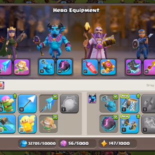 🔥[3 EPIC EQUIPMENT MAX]🔥TH 18 NEAR MAX || BK 100 AQ 101 MP 71 GW 80 RC 55 || NC 500 || 4 PETS MAX - Image 8