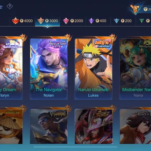 Hot Offers Mega Col III-455 Skins-Legend Freya x Gusion-Fanny Aspirantt-Naruto Lukaz-Allstars Moskov-Starwars Argus-Cho - Image 7