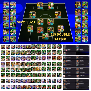 🔥Elite eFootball Account 115 Double Booster Cards🔥[]93 Paid[]Messi Neymar Rummi Vieira[]Max Team Strength 3323 - Image 2