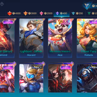ML 250 143skin85hero66level  Libra shiryu Chou Sagittarius Seiya Badang LUCKYBOX moskov Epic Balmond Epic Freya Gaara V - Image 3