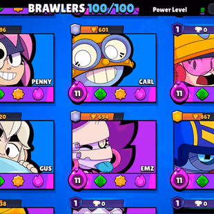 Master1 Ranked🌟 | 52K Trophies🍁 | 54 Level Max | 100 brawler | 380 skins | 88 hypercharge  | The More... - Image 5