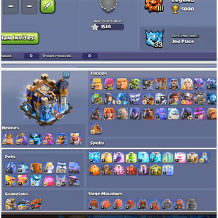 🔥16 Epic Equipment🔥||Th18 Full Max Pre Update||Gold Pass Actived||Legend Leauge||Max Helper Hut||Full Base Decorated - Image 2