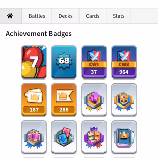 🔥KT15 XP68🔥 | 106 MAX 30 ELITE | 5 CARD LVL16 | 16 EVO | 11120 TROPHY | 187 EMOTE | 248 GEMS | INSTANT DELIVERY - Image 7