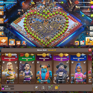 TH18 NEAR MAX 🌟 RARE WWE SET 🌟SAMURAI SET | RANK 1083 AND 2636 | 14/15 EPIC EQUIPMENT MAX | BUILDER HALL MAX | INSTANT - Image 2