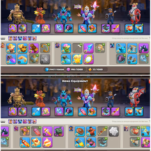 🔥Helper Hut Max🔥Th18 Wall Maxed With 3 Leauge Skins||14 Epic Max||931 Cwl Medals||Desert Night Scenery||Exp-2 - Image 3