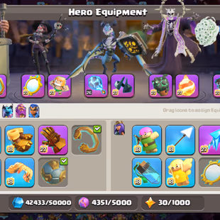 🔥80X SKINS COSMIC SET🔥TH18 FULLY MAX [WAR STAR-6585] EQUIPMENT 35/34 MAX!! 4 DIGIT GLOBAL RANK!! 25K LEGEND TROPHY  - Image 7