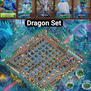 RARE 🔴 TH18 Max Fully 🔥 34/34 Equipments Max All  - DRAGON SET - Clash Of Dragons - Army Max - Pets Max - Defence Max  - Image 5
