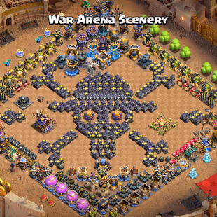 RARE [TH18 MAX] 6HERO/WALLS/LAB/MAIN DEF MAX || RARE WAR ARENA SCENERY/LEAGUE WARDEN SKIN || 7 EPIC MAX|| RENAME 1k |EE3 - Image 3