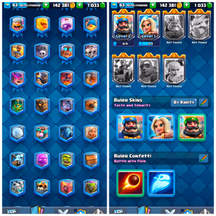 RARE LVL 63 | 91 MAX CARDS | 19 EVO | 1K GEMS | 11000 TROFIES | ARENA 27 | OLD EMOTES | INSTANT DEAL - Image 8