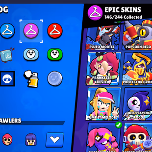 361 SKINS | 90 HYPERCHARGED | 94.038 TROPHIES | 95 BRAWLERS | 95 MAX BRAWLERS | 18 BUFFIES  - Image 4
