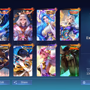 [IOS/ANDROID] CEL LVL 148 | 131 HEROES | 487 SKINS | IMMORTAL 240 HIGH | 2 LEGEND GUSION LUNOX - AURORA COLLECTOR  - Image 1