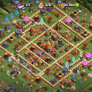 Th16 Almost Max | Hero-95-95-70-45 | Equipment-12-Epic Almost Max | XP- 210 | Defence Wall Max | NC-Yes | BEST-DEAl - Image 1
