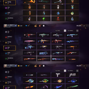 iOS/Android - Server MENA - Level 64 - Rank Platinum - Set 68 - Emote 23 - Weapon 180 -Artifact 3 - Mythic 23 - Epic 49  - Image 2