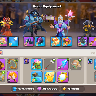 💜MOST RAREST WWE FULL SET💜[TH18] 4 LEAGUE SKIN || 6 HERO MAX || WALLS/DEFENCE MAX || SOLID EQUIPMENT || HIGH PROFILE - Image 7