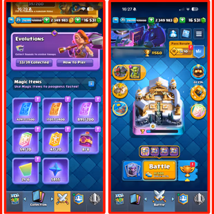 👾🔥Global RANKED 305 BADGE | FULLY STACKED WITH MAGIC ITEMS - 16K Gems | LEVEL 71 UPGRADABLE | 33 EVOS 21 SHARDS CR  - Image 1