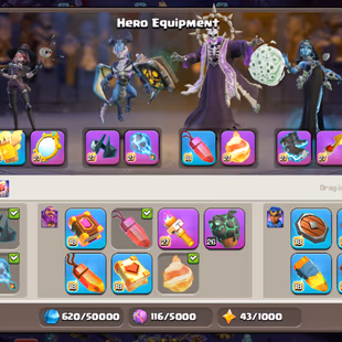 15 SKILLS MAX! 38 EQUIPMENT MAX! WORLD RARE!! TH18 FULL MAX!! LEAGUE SET! COSMIC FULL SET!! 295-XP L.T-26K! LEGEND RANK - Image 4