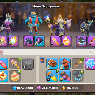 Th16 Almost Max | Hero-95-95-80-70-45-15 | Equipment-12-Epic Almost Max | Defenc Wall Max | XP-208 | NC-Yes | BEST-DEAL  - Image 6