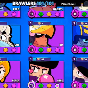 NC AVAILABLE | 380-GEMS | 102K TROPHY- 375X SKINS | 101/101 BRAWLER | 66X MAX | 60X HYPER | 3v3 WINS | BEST DEAL | - Image 6