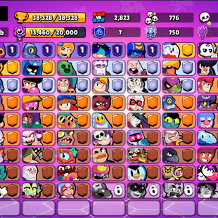 212 SKINS | 38.300 TROPHIES | 93 BRAWLERS | 11 HYPERCHARGE | 18 MAX | 7 PRESTIGE | 3 BUFFIES - Image 3