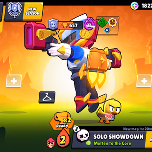 OFFER | 3v3 WINS | 22.2K TROPHY-200X SKINS | 100/81 BRAWLER | 16X MAX | 12X HYPER | 100/72 RARE SKINS |  - Image 1