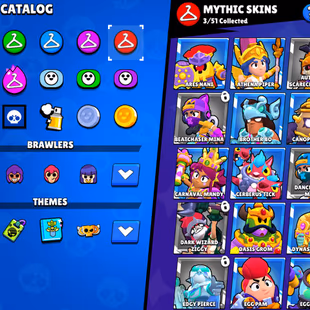  🔥RARE 70kTROPHIES| 🔥32 BRAWLERS MAXED|22 HYPERCHARGE|250 SKINS|86 SUPER RARE SKINS|STAR SHELLY|BULL|COLT RARE| - Image 5
