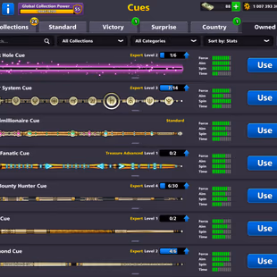 ORIGINAL YOME ACCOUNT | Level 371 | 1 Billion Coins | 15 Legendary Cues | Galaxy Cue Upgraded | Fresh Account - Image 5