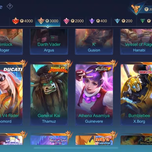 Hot Offers Mega Col III-455 Skins-Legend Freya x Gusion-Fanny Aspirantt-Naruto Lukaz-Allstars Moskov-Starwars Argus-Cho - Image 6