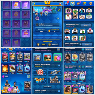 BS CR COMBO💎BS 51K TROPHIES🔥CR 5009 TROPHIES | KT 11 | LVL 33 | ARENA 15  105 CARDS | 15 EMOTES | 90 BRAWLERS  ULTR - Image 3