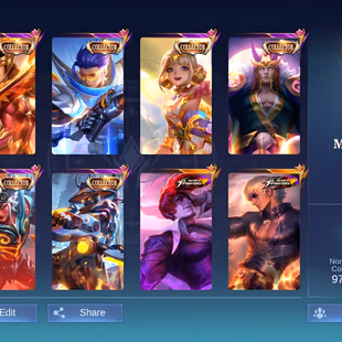 [IOS/ANDROID] CEL LVL 88 | 132 HEROES | 483 SKINS | MEGA 4 | OP SKINS | 5 LEGEND INC LESLEY GRANGER - 8 COLLECTOR LING - Image 3