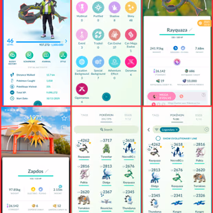 🎯LEVEL 46 PG ACCT |  48 SHINY |  38 LEGENDARY 👹 |  SHINY RAYQUAZA |  NECROZMA BG |  MEGA READY |  INSTANT DLVR - Image 3