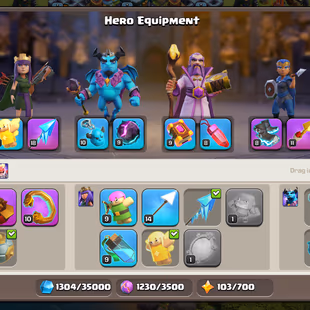 💫[ TH-13 FULLY MAX ]💫 S.BALL [MAX] - F.ARROW [MAX] - 8X EPIC || MAX DEFENCES - TROOPS - WALLS - HEROS - Image 6