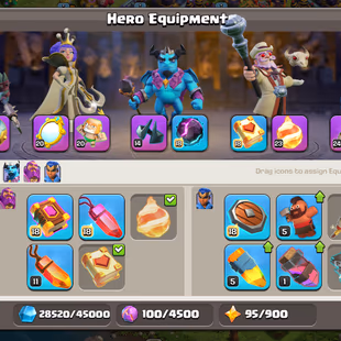 Th15 Almost Max [700-Cwl Medel] | Hero-75-86-36-30 | Equipment-14-Epic All Good 20-Lvl Up | Defns Max |  XP-180 | NC-Yes - Image 6