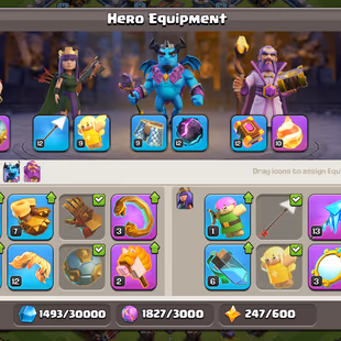 [ TH-12 FULLY MAX ] || 5200 GEMS || 10X EPIC EQUIPMENT [ NICE LEVEL ] || MAX DEFENCES - TROOPS - WALLS HEROS - Image 6