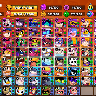 44 TITLES | SIRIUS | 327 SKINS | 74.100 TROPHY | 100 BRAWLERS | 43 HYPERCHARGED | 49 MAXED BRAWLERS | 43 PRESTIGE - Image 4