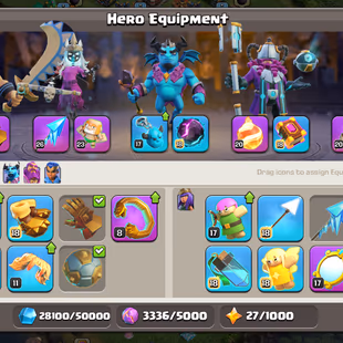 BEST OFFER | TH18 CLOSE MAX | GG-26!FA-26!EB-26!AF-23 | HERO-105-105-95-80-55 | 238-XP | NICE SKINS | DELIVERY INSTANTLY - Image 6