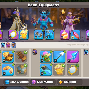 233 🔥 Best deal | Th18 black defence  max 🔥 best equipment | [ heros-95-100-60-75-48 ] | strong troops | nc yes - Image 5