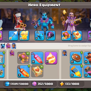 PREMIUM🔥 TOWNHALL 18💎 8x EPIC EQUIPMENS [] 69-82-53-58-43 HERO - 2400 GEMS - 233 XP - BH 10 - CHEAP  - Image 8