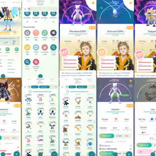 [G364] LEVEL 73 STACKED ACCOUNT I ARMOUR MEWTWO LUCKY I 2016 CREATED ACCOUNT I 708 SHINY I 437 LEGENDARY I NAME CHANGE A - Image 1